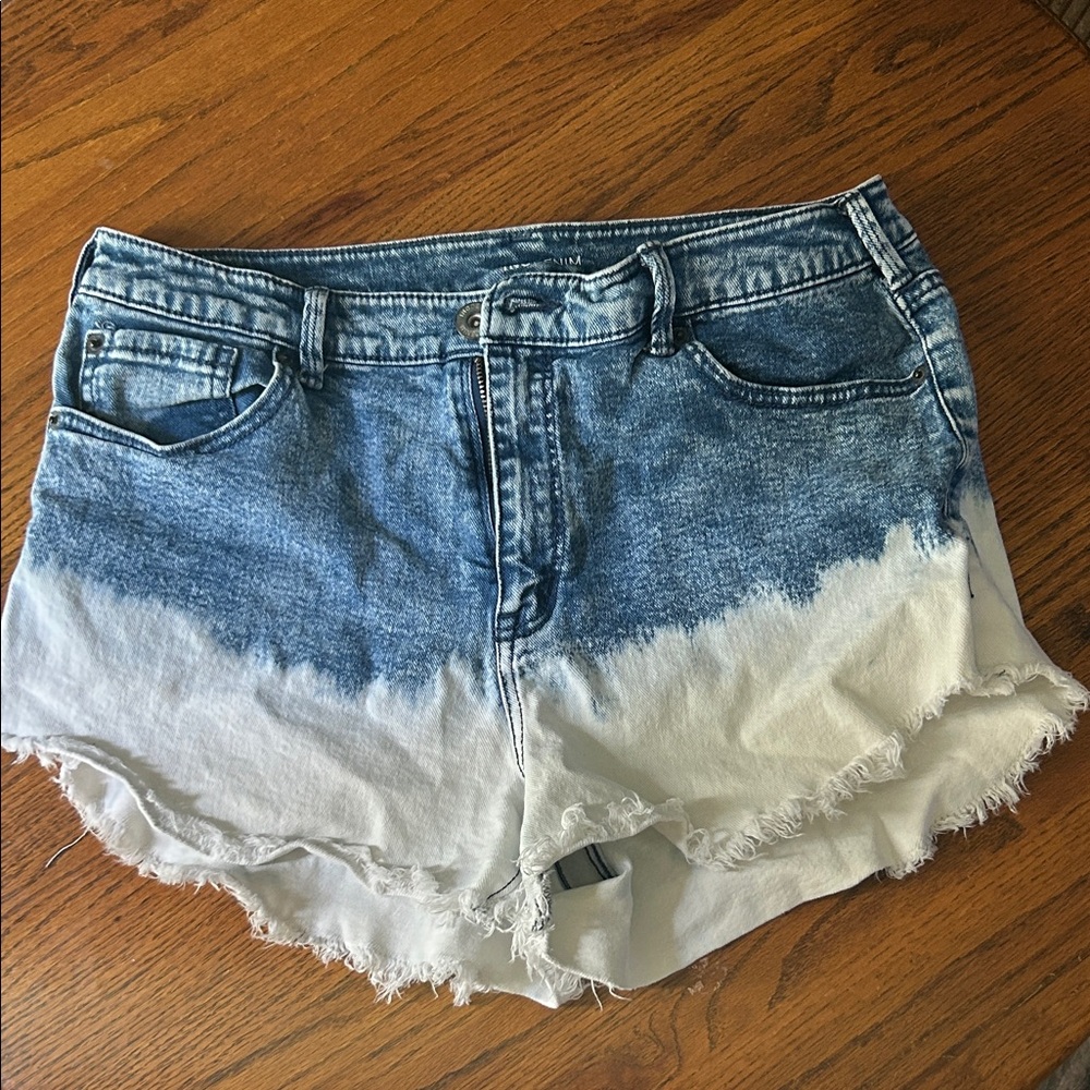 INC International Concepts Blue and White Jean Shorts